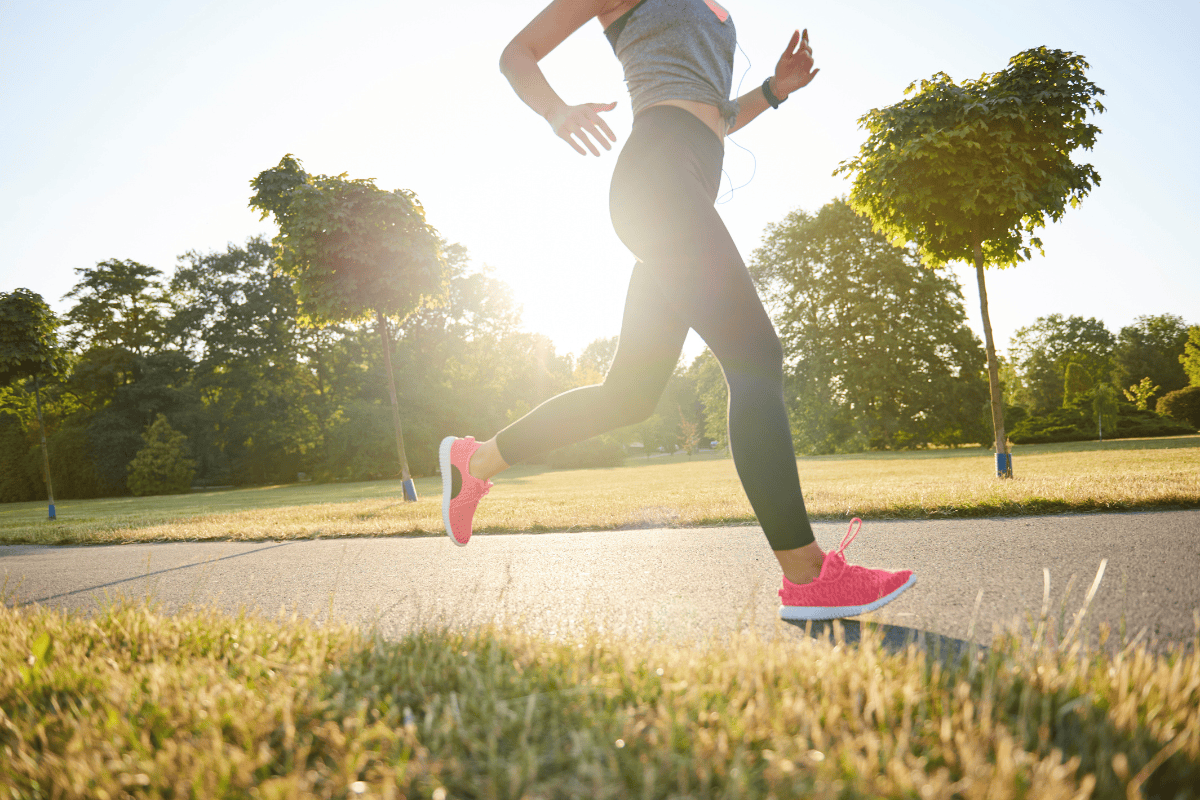 A woman jogging one of the running routes in Islington.